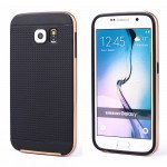 Wholesale Samsung Galaxy S6 Iron Bumper Hybrid Case (Champagne Gold)